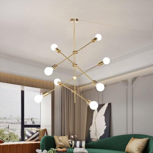 Gold Pedant Chandeliers Hanging Light for Kitchen Pedant Lamp for Dining Room Living Room Lighting Modern Home Decor Fixture