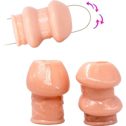 2 Style Penis Sleeve Ring Erotic Cock Ring Foreskin Correction Sex Toys For Men Male Chastity Device Delay Ejaculation Sex Shop