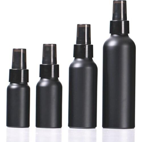 30/50/100/150ml Black Aluminum Empty Bottle Perfume Spray Bottle Pure Lotion Essence Lotion Bottle Cosmetic Packaging Container