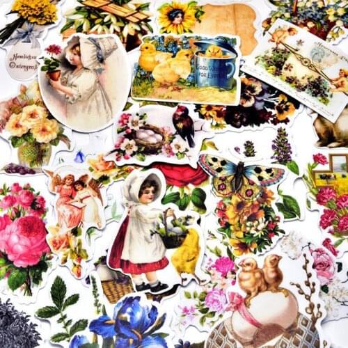 30PCS Vintage Angel Stickers DIY Scrapbooking Beautiful Angel Girl After Garden Album Craft Happy Planner Decoration stickers