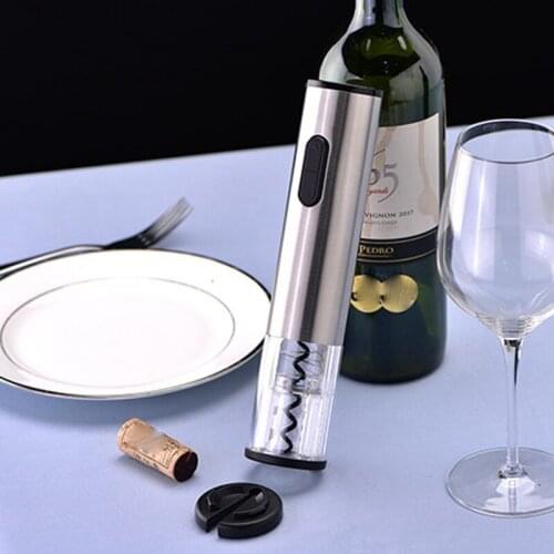 ABZS Electric Wine Corkscrew Kit Powered Electric Cordless Automatic Corkscrew Corkscrew Kit Stainless Steel