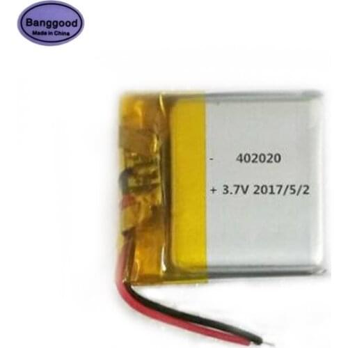 Banggood 3.7V 120mAh 402020 042020 Lipo Polymer Lithium Rechargeable Li-ion Battery Cells for Bluetooth Speaker MP3 MP4