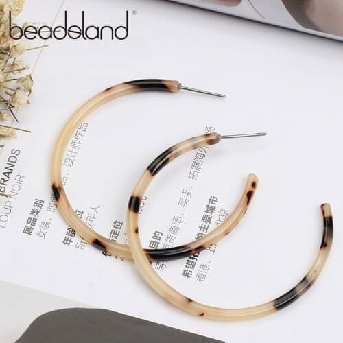 Beadsland Acetic Acrylic C shapped Earrings For Women Fashion Jewelry Girl Gift 38638thin