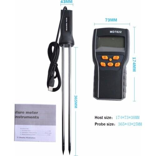 Free Shipping MD7822 Intelligent Digital Food Moisture Tester