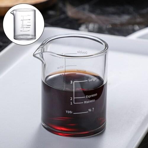 Glass Espresso Shot Glass Measuring Cup Wine Glass Sturdy Square for Party 3.38 oz 100ML