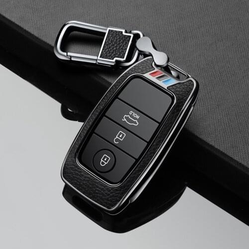 Genuine leather paste zinc alloy car key case cover For Kia KX3 KX5 K3S RIO Ceed Cerato Optima K5 Sportage Sorento Car Styling