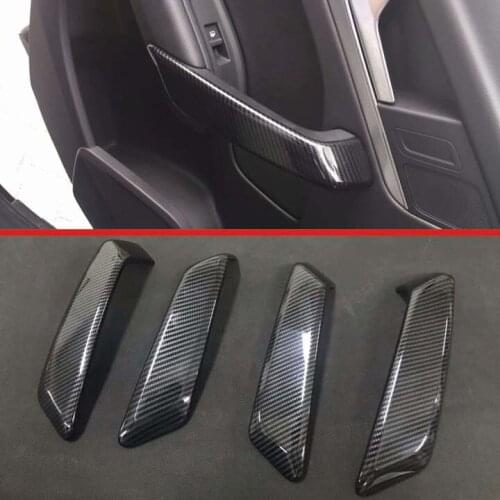 For Audi Q5 FY 2018 2019 Decorate Accessories Carbon Fiber Style Four door handrail trim