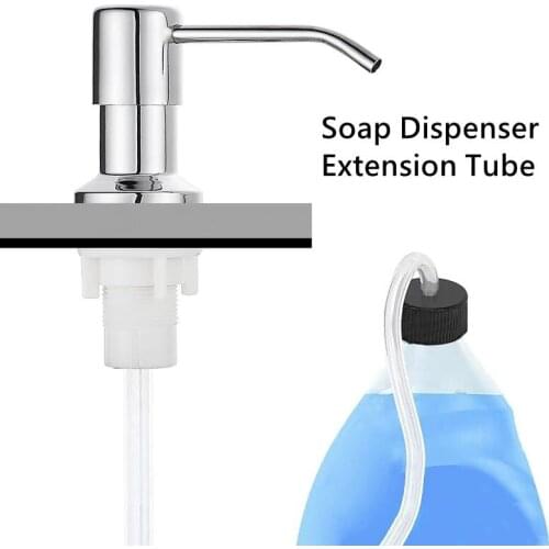 Sink Liquid Soap Dispenser Extension Tube Bathroom Kitchen Stainless Steel Soap Dispenser Extension Tube Kit Dispenser Detergent