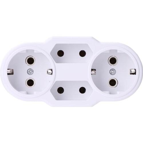 European Conversion Plug 1 TO 2 1to 3 1 t 4 Way Socket Adapter EU Standard Power Adapter Socket 16A Travel Plugs AC 110~250V