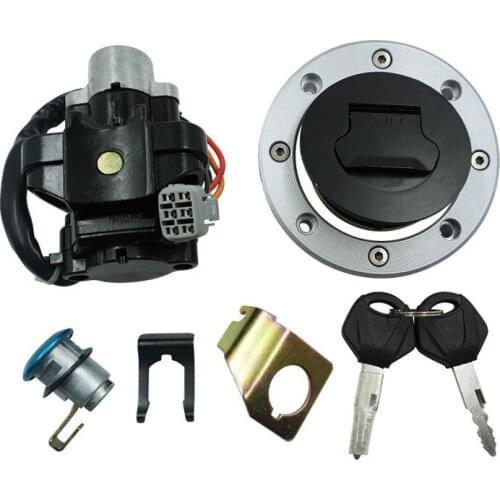 Motorcycle aluminium Ignition Switch Kit Assembly Fuel Gas Cap Tank Cover lock With 2 Keys For SUZUKI SV650 GSXR1000
