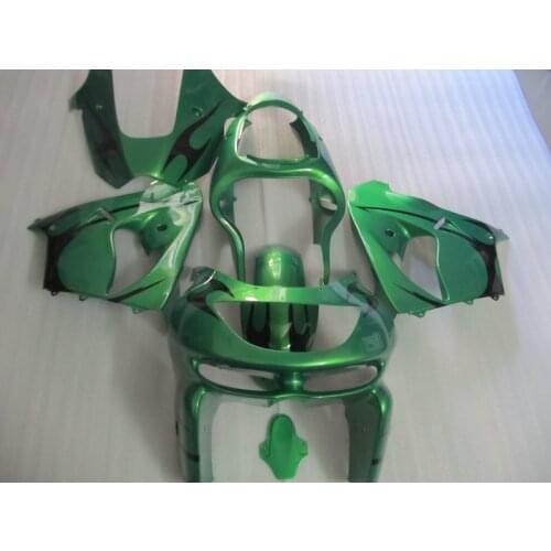 Motorcycle Fairing Kit for KAWASAKI Ninja ZX9R 98 99 ZX 9R 1998 1999 zx 9r 98 99 ABS New green black Fairings set+7gifts KS17
