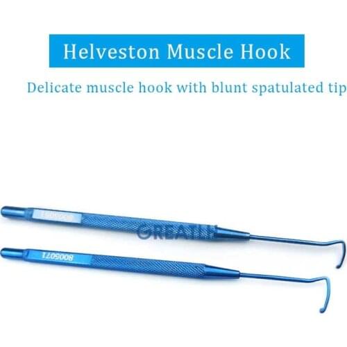 Muscle Hook Ophthalmic Helveston Muscle Hook Veterinary Surgical Eye Tools