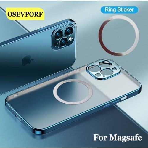Metal Plate Iron Sheet for MagSafe Holder Sticker for iPhone 12 Pro Max Mini Mobile Phone Stents Magnetic Suction Car Stand Ring