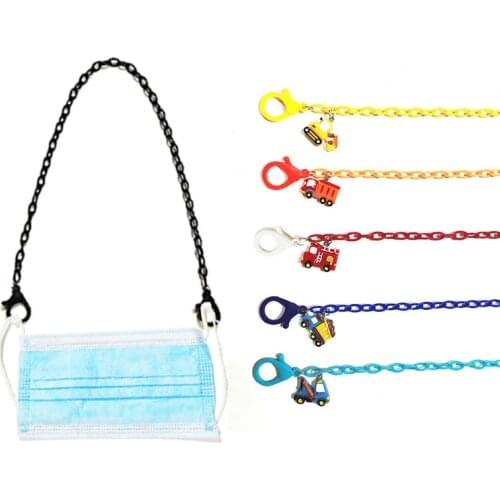 Fashion Kids Glasses Strap Cartoon Car Charm Mask Chain Lanyard Holder Anti-lost Sunglasses Eyewear Chain Neck Cord Jewelry Gift