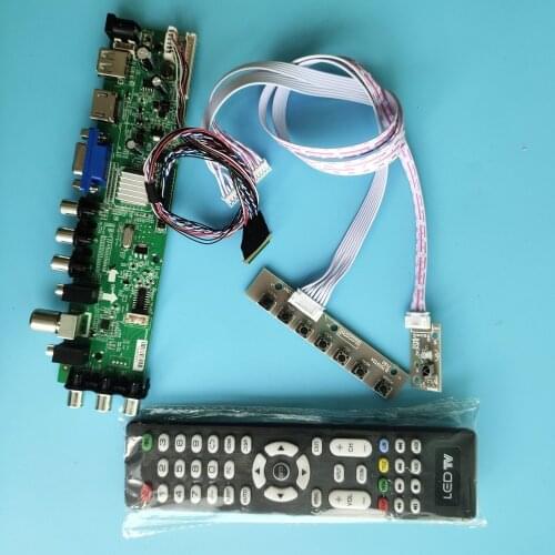 Kit For LP140WH2-TLQ1/LP140WH2-TLE2 HDMI remote LED USB VGA TV DVB-T DVB-T2 board digital Signal controller 40pin 1366X768 14"