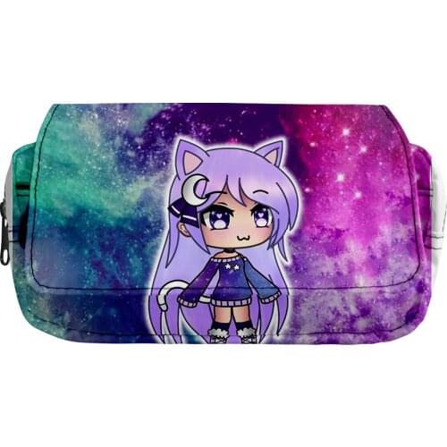 2021 New Gacha Life 3D Print Boy Girl High Capacity Pencil Box Child stationery Storage Bag Pencil bag Simple Student Pen bag