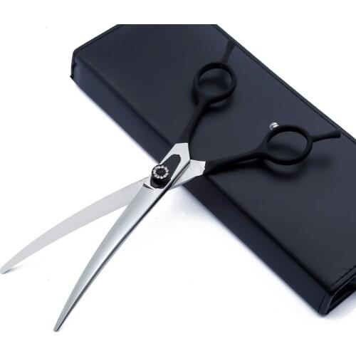 8 inch Stainless Steel Curved Blade Scissors Unique Downward Scissors Pet Dog Grooming Scissors Shears Pet Scissors Dogs Product
