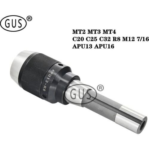 Morse Chuck MT2 MT3 MT4 C20 C25 C32 R8 APU13 APU16 7/16 M12 Tool Holder Self Tightening Drill Chuck For Drilling Machine