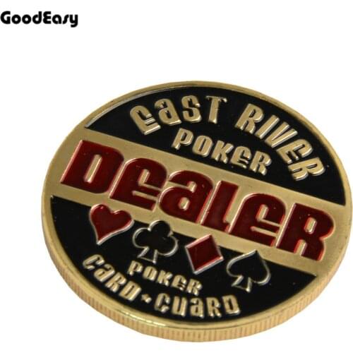 Hot Quality Poker Card Guard Protector Metal Token Coin with Plastic Cover Texas Poker Chip Set Casino Poker Dealer Button