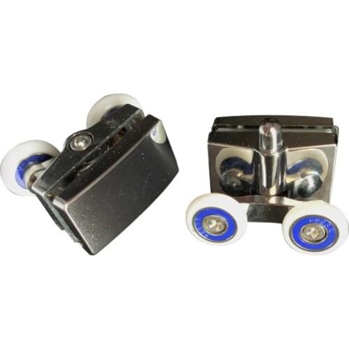 Factory Direct Sales Shower Room Pulley Plastic Shower Room Hardware Fittings Glass Sliding Door Crane Bathroom Sliding Door