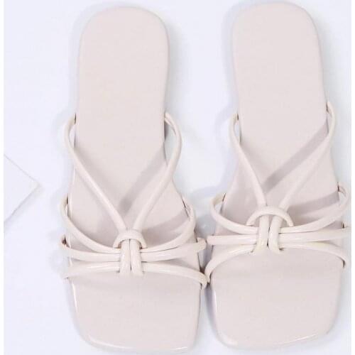 Candy color sandals and slippers women 2021 summer new style Korean fashion flat-bottomed small fresh beach sandals