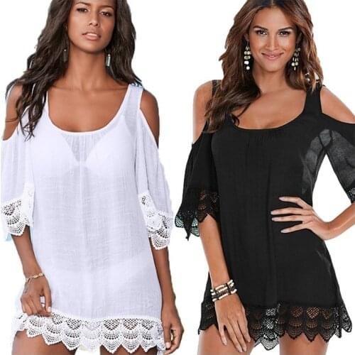 Sexy Women Lace Crochet Bathing Suit Bikini Swimwear Cover Up Tassel Summer Beach Wear Dress Kimono Ladies Beachwear 2021 New