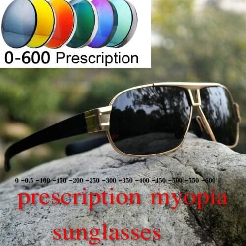 2019 Polarized Prescription Lens -1.0 to -6.0 Fashion Myopia Reading Sunglasses Brand Prescription Sun glasses For Women Men NX