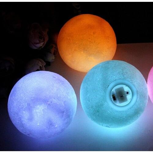 Led Childrens Night Light Lighting Toy Lamp Silicone 3D Moon Luminous Toy Children Cartoon Led Night Sky Night Lights