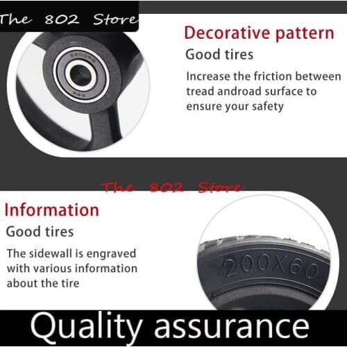200x60 Scooter Solid Tires 8 Inch Non Inflatable Explosion Proof Tyres and Hub/rim for Electric Scooter Wheels