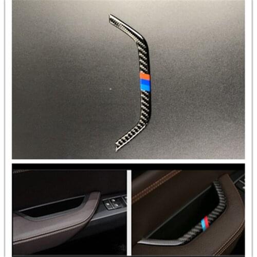 Carbon Fiber Car Door Bowl Stickers Storage Case Decorations Handle Trim for bwm x3 X3 F25 X4 F26 2011-2016