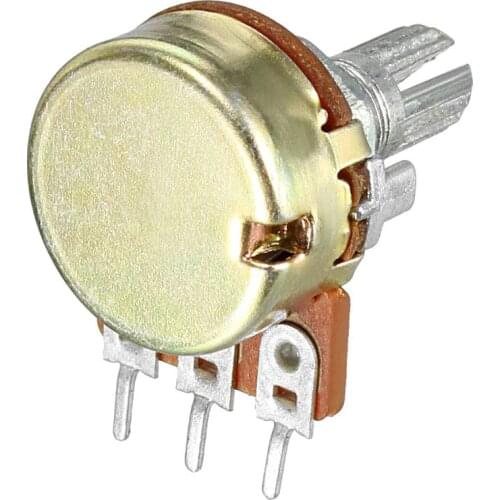 WH148 B1K/B2K/B5K/B10K/B20K/B50K/B100K/B500K 3Pin 15mm Shaft Amplifier Dual Stereo Potentiometer 1K/2K/5K/10K/50K/100K/500K