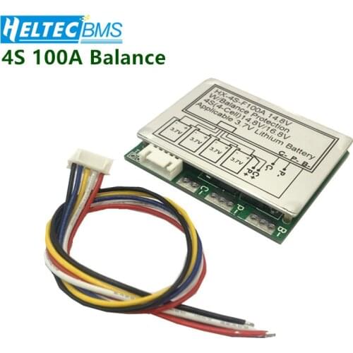 4S 100A BMS 12.8V Lithium iron phosphate battery 14.8V lithium battery protection Board with balanced Version Split port