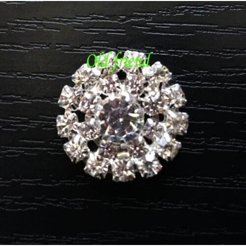 10pcs/lot, 21mm DIY Wedding Flatback Fashion Crystal Rhinestone Pearl Button Wholesale Hot Sale hair Accessory