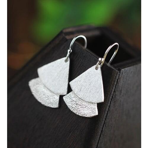 2018 Earings Fashion Jewelry Female 925 Pure Silver Ornaments Handmade Fashion Lady Wiredrawing Eardrop Classical Leaves