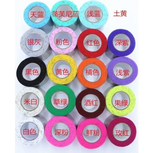 25yard Silver Dot colorful Printed Tulle Cherry Blossom Mesh Fabric Rainbow Color Ribbon DIY Handmade Craft Ornament Material S