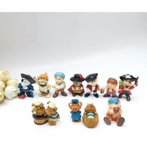 30pcs/lot all kinds of cartoon pirate captain crew sailor anime figure resin model gift collectible toy
