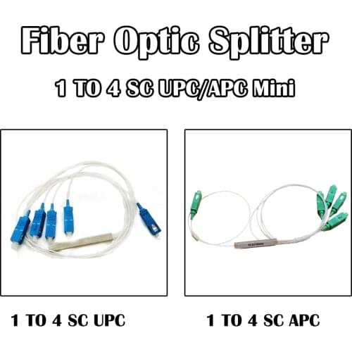 1x8 SC APC Fiber Optic Splitter 5/10/20/30 Pieces/lot SM Single Mode FTTH 0.9mm Tube 1.0 Meter 1 to 2
