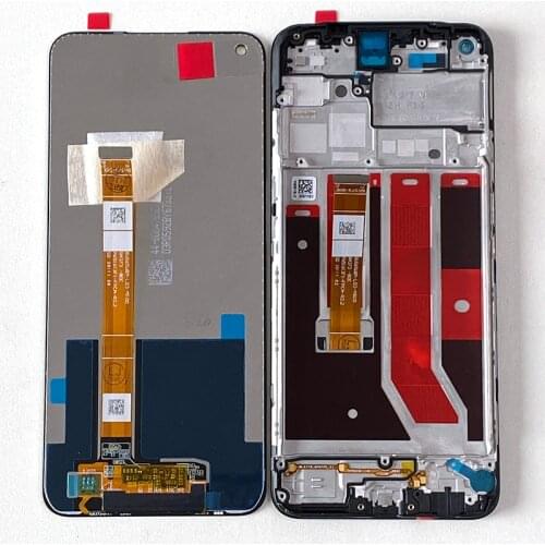 6.5" Original For OPPO A32 PDWM00 LCD A33 2020 CPH2137 Display Screen Touch Panel Digitizer For Oppo A53 2020 4G A53s LCD Frame