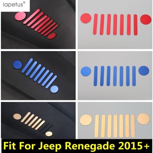 Lapetus Accessories For Jeep Renegade 2015 - 2020 Tailgate Tail Door Inside Emblem Vehicle Decoration Molding Cover Kit Trim