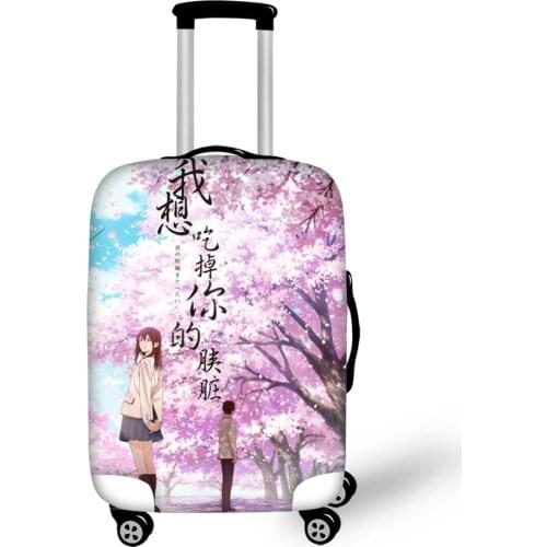 HaoYun Travel Luggage Cover I want to eat your pancreas Pattern Suitcase Cover Cartoon Elastic Dust-proof &Water-proof Protector