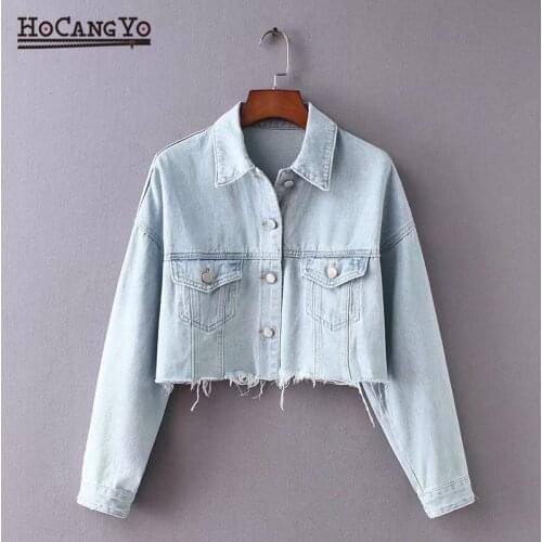 Женские джинсовые куртки HOCANGYO China At AliExpress