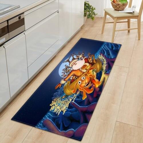 Kitchen Rug Entrance Doormat Home Living Room Bedroom Bedside Non-Slip Long Carpet Bathroom Hallway Balcony Floor Decoration Mat