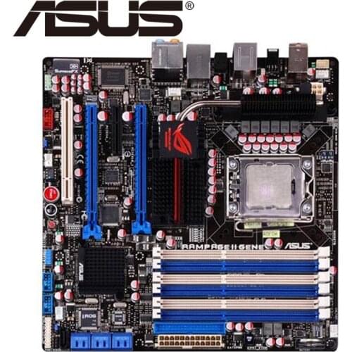 Asus Rampage II Gene Desktop Motherboard X58 Socket LGA 1366 Core i7 Extreme DDR3 24G MicroATX UEFI BIOS Original Used Mainboard