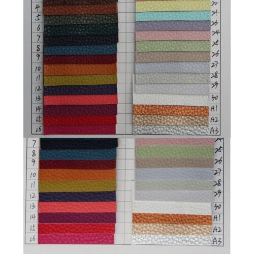 Furniture leather fabric wholesale mix colors pu leather seat car covers Litchi embossed fabric faux leather yard fabric