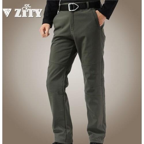 Mens Cargo Pants Warm Fleece Trousers for Men Clothing Softshell Windproof Waterproof Military Elasticity Tactical Pant Joggers
