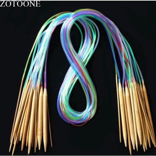 18size/set Multicolor Tube Circular Crochet Knitting Needles DIY Sewing Accessories Needlework Craft Knitting Tools Stitch F