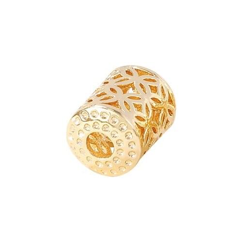 Factory Wholesale Gold Color Brass Loose Beads Necklace and Bracelet High Quality Jewelry Making Supplies Diy Accessories