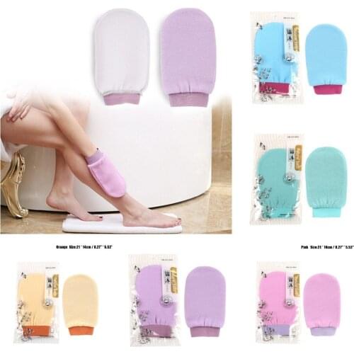 Hot sale 1Pc Shower Spa Exfoliator Two-sided Bath Glove 5colors Body Cleaning Scrub Mitt Rub Dead Skin Removal Bathroom Products