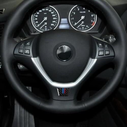 It Is Suitable For BMW BMW E70e71 Old X5x6 Steering Wheel Paste + Start Button Red E70 E71 The Carbon Fiber X5 X6 2008-2013