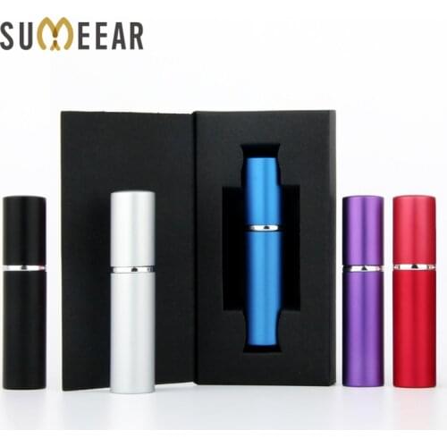 20 pcs/Lot 5ml empty perfume bottle Atomizer Aluminum Perfume With packing box Customizable for gift